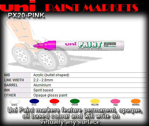 PAINT PEN PX20 PINK - Medium Oil Paint Marker