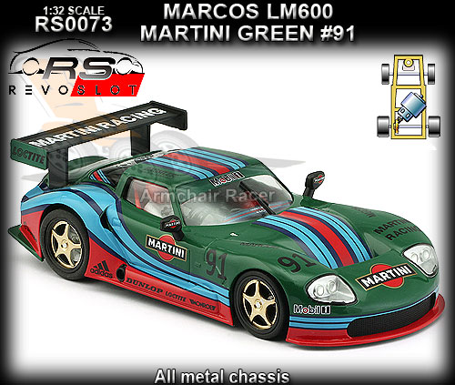 REVO SLOT RS0073 - Marcos LM600 - Martini green #91