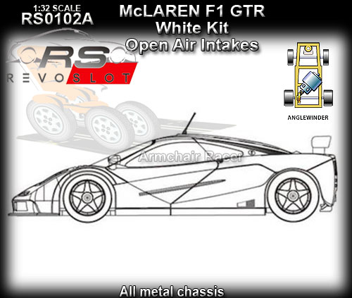 REVO SLOT RS0102A - McLaren F1 GTR - white kit - open air intake