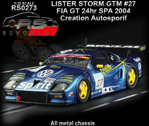 REVO SLOT RS0273 - Lister Storm GTM - FIA GT 24hr SPA 2004 #27