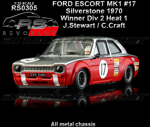 REVO SLOT RS0305 - Ford Escort MK1 - Silverstone 1970 #17