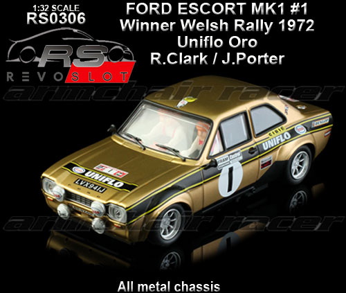 REVO SLOT RS0306 - Ford Escort MK1 - winner Welsh Rally 1972 #1
