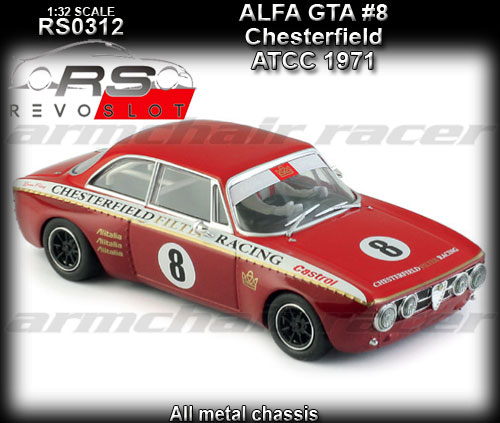 REVO SLOT RS0312 - Alfa GTA - Chesterfield #8 - ATCC 1971