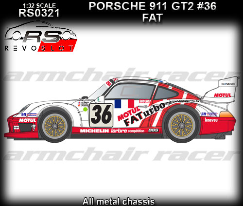 REVO SLOT RS0321 - Porsche 911 GT2 - FAT #36