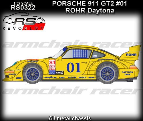 REVO SLOT RS0322 - Porsche 911 GT2 - ROHR Daytona #01