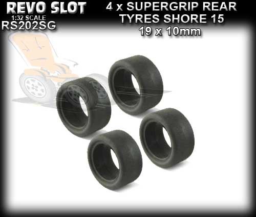 REVO SLOT TYRES RS202SG - Shore 15 Compound 19 x 10mm rear
