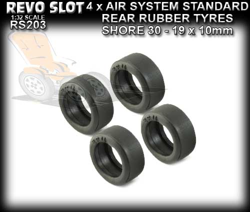 REVO SLOT TYRES RS203 - Shore 30 Compound 19 x 10mm rear
