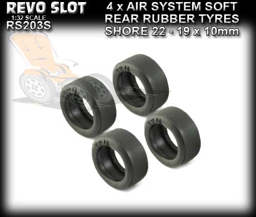 REVO SLOT TYRES RS203S - Shore 22 Compound 19 x 10mm rear