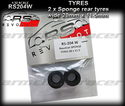 REVO SLOT TYRES RS204W - Sponge Tyres 20 x 11.5mm rear