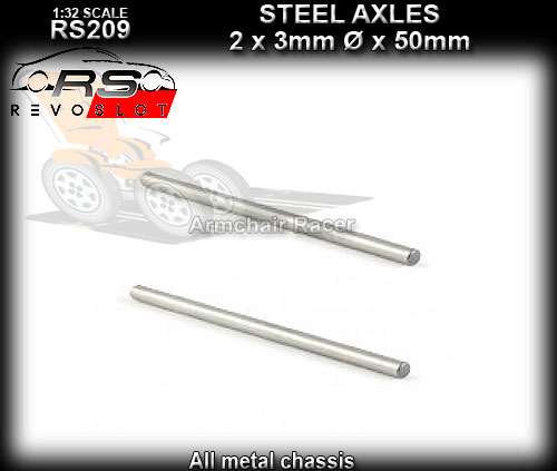 REVO AXLE RS209 - 2 x Steel Axle 50mm x 3mm