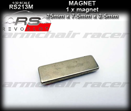 REVO MAGNET RS213M - 1 x magnet 25mm (L) x 7.5mm (D) x 2.5mm (H)