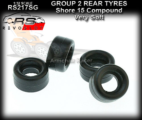 REVO SLOT TYRES RS217SG - Shore 15 Compound Group 2 rear