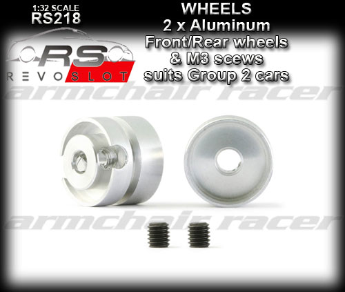 REVO SLOT WHEELS RS218 - 2 x Aluminum wheels for Group 2