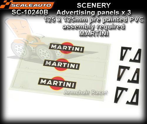 SCALEAUTO SCENERY SC-10240B - Advertising panels x 3 - Martini
