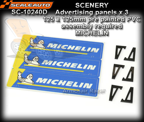 SCALEAUTO SCENERY SC-10240D - Advertising panels x 3 - Michelin