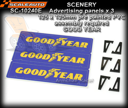 SCALEAUTO SCENERY SC-10240E - Advertising panels x 3 - Goodyear