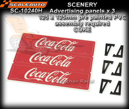 SCALEAUTO SCENERY SC-10240H - Advertising panels x 3 - Coke