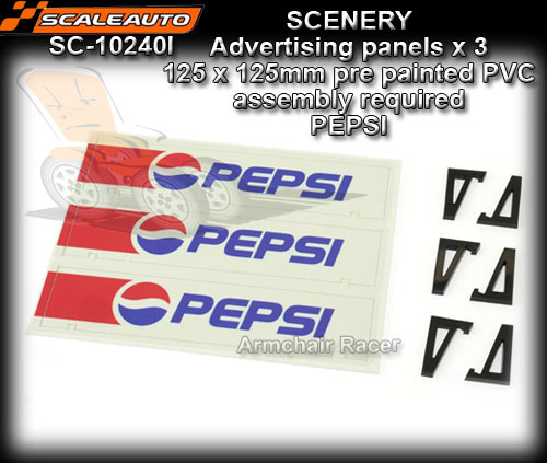 SCALEAUTO SCENERY SC-10240I - Advertising panels x 3 - Pepsi