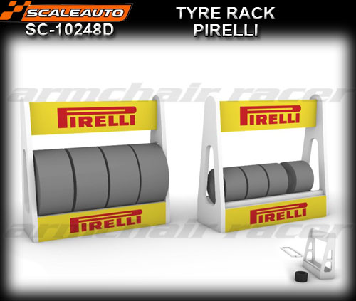 SCALEAUTO SCENERY SC-10248D - Tyre rack x 2 - Pirelli