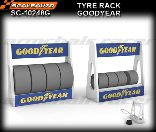 SCALEAUTO SCENERY SC-10248G - Tyre rack x 2 - Goodyear