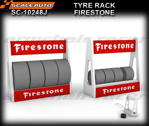 SCALEAUTO SCENERY SC-10248J - Tyre rack x 2 - Firestone
