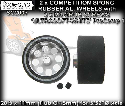 SCALEAUTO WHEELS SC2007 - Aluminium ProComp 1 Sponge Wheel x 2