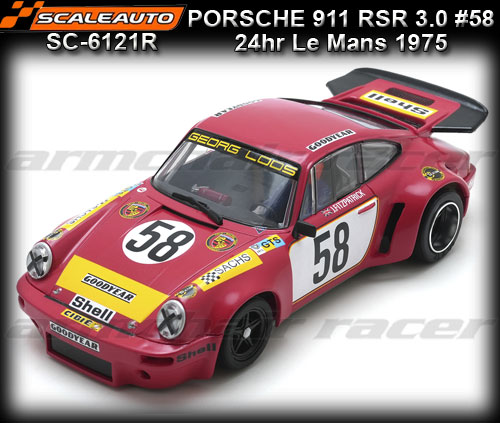 SCALEAUTO SC6121R - Porsche 911 RSR 3.0 - 24hr Le Mans 1975 #58