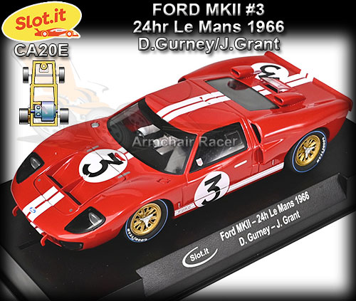 SLOT.IT CA20E - Ford GT40 MKII - 24hr Le Mans 1966 #3