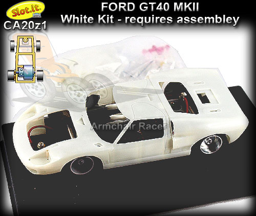 SLOT.IT CA20Z1 - Ford GT40 MKII - white kit - requires assembly