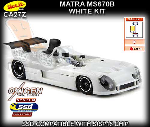 SLOT.IT CA27Z - Matra MS670B White kit - requires assembly