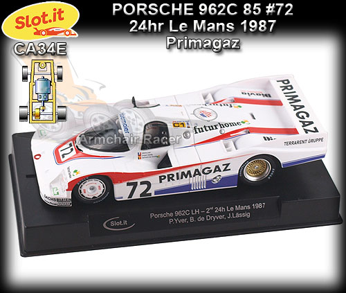 SLOT.IT CA34E - Porsche 962C 85 - 24hr Le Mans 1987 #72 Primagaz
