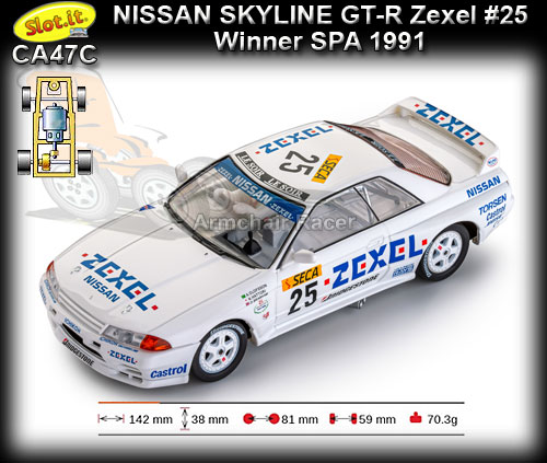 SLOT.IT CA47C - Nissan Skyline GT-R - 1st SPA 1991 - Zexel #25