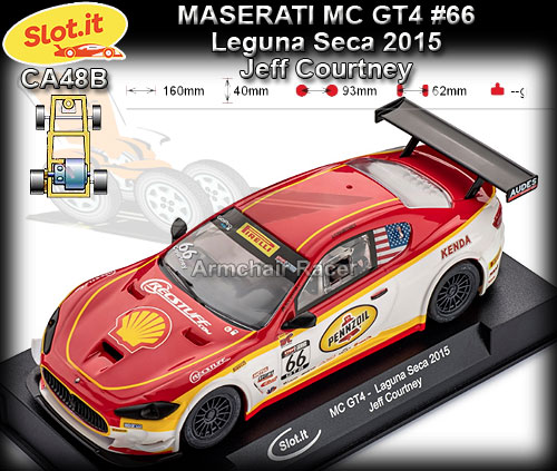 SLOT.IT CA48B - Maserati MC GT4 - Laguna Seca 2015 #66