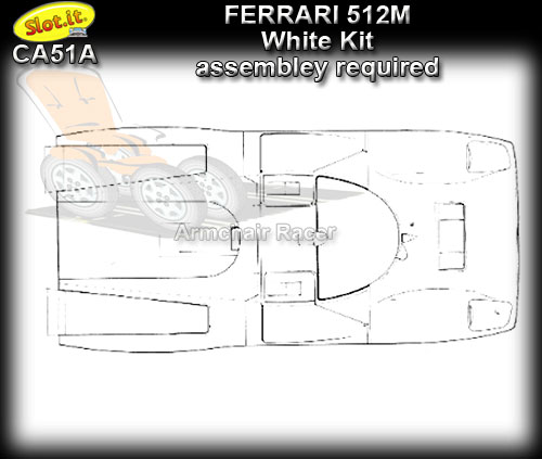 SLOT.IT CA51Z - Ferrari 512M - white kit - requires assembly