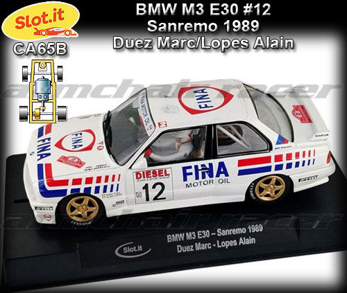 SLOT.IT CA65B - BMW M3 E30 - Rallye Sanremo 1989 #12 Fina