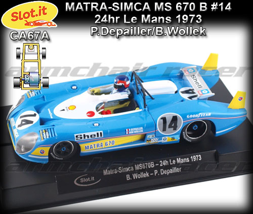 SLOT.IT CA67A - Matra-Simca MS670B - 24hr Le Mans 1973 #14