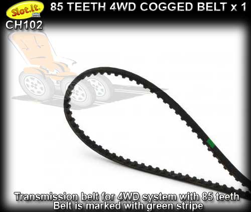 SLOT.IT 4WD PARTS CH102 - 85 teeth 4WD cogged belt