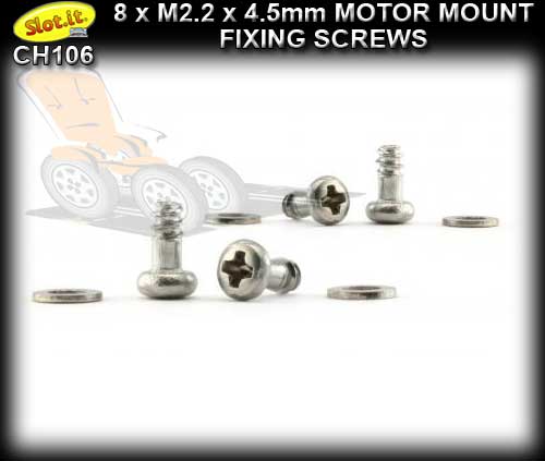 SLOT.IT SCREWS CH106 - M2.2 x 4.5mm motor mount fixing screws