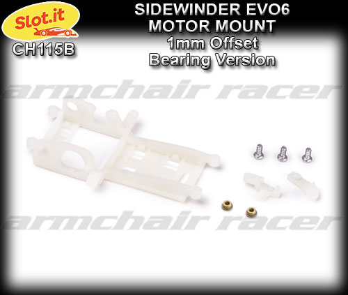 SLOT.IT MOTOR MOUNT CH115 - Sidewinder -1.0 mm offset EVO6