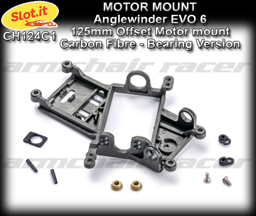 SLOT.IT MOTOR MOUNT CH124C1 - Anglewinder EVO6 1.25mm Offset