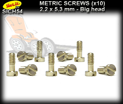 SLOT.IT SCREWS CH54 - Metric Brass Screws M2.2 x 5.3mm Big head