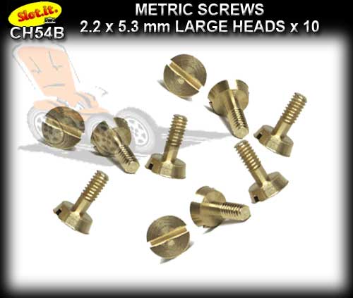 SLOT.IT SCREWS CH54B - Brass Screws 2.2 x 5.3mm. Beveled head