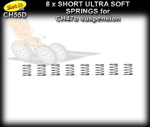 SLOT.IT CHASSIS CH55D - Short Ultra Soft Springs for Susp'n Kit