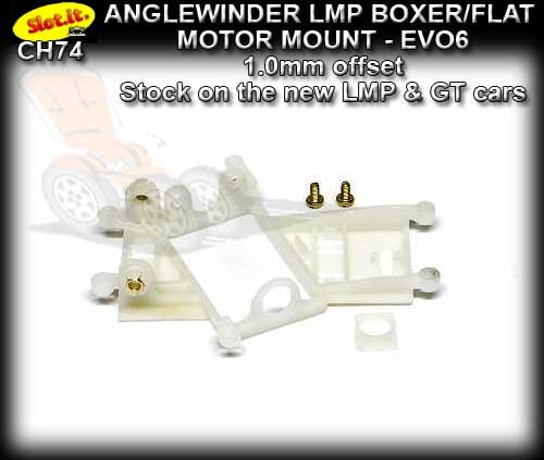 SLOT.IT MOTOR MOUNT CH74 - Anglewinder LMP - 1.0mm offset EVO6
