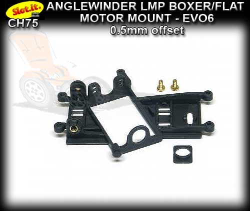 SLOT.IT MOTOR MOUNT CH75 - Anglewinder LMP - 0.5mm offset EVO6