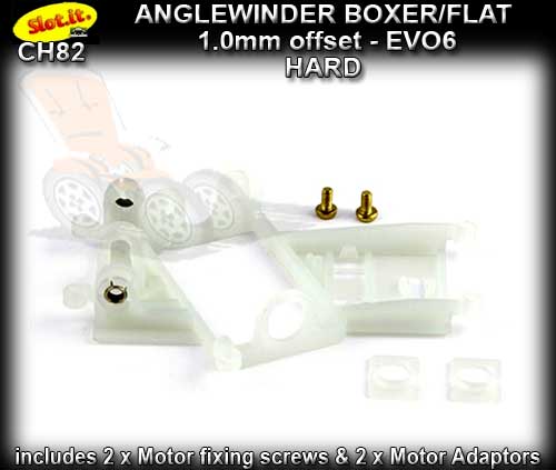 SLOT.IT MOTOR MOUNT CH82 - Anglewinder EVO 6 1.0mm offset HARD