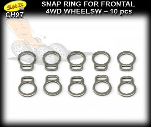 SLOT.IT 4WD PARTS CH97 - 10 x snap ring for front 4WD wheels
