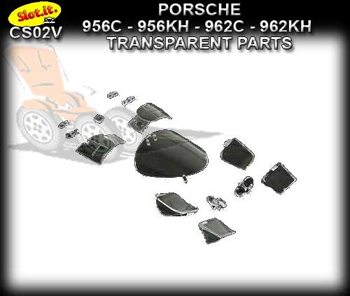 SLOT.IT BODY PARTS CS02V - Porsche 956/962 Transparent Parts