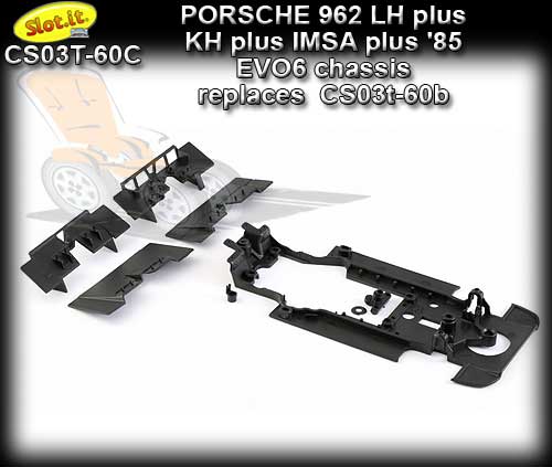 SLOT.IT CHASSIS CS03T-60C - Porsche 962 EVO6 Chassis