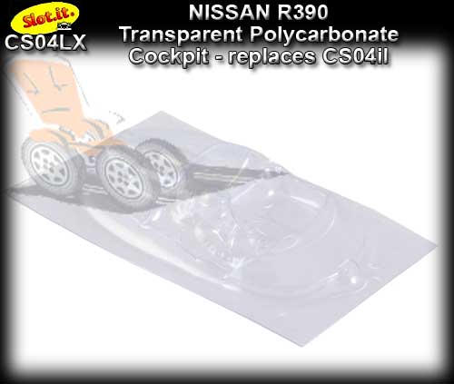 SLOT.IT BODY PARTS CS04LX - Nissan R390 Polycarbonate Cockpit